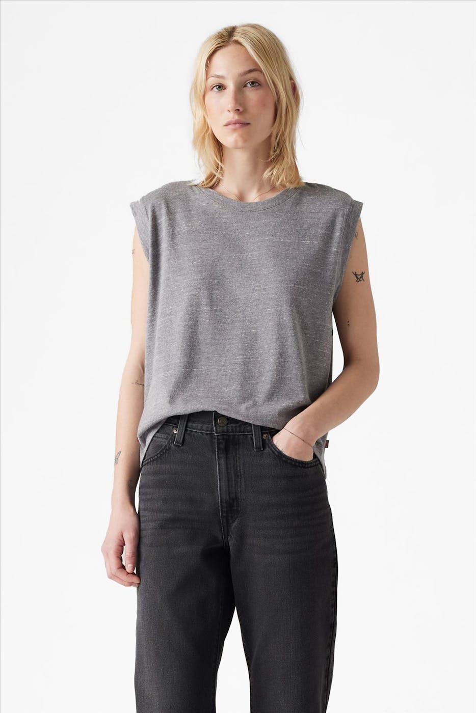 Levi's - Grijze Boxy tanktop