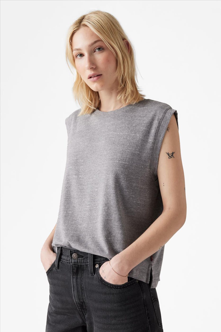 Levi's - Grijze Boxy tanktop