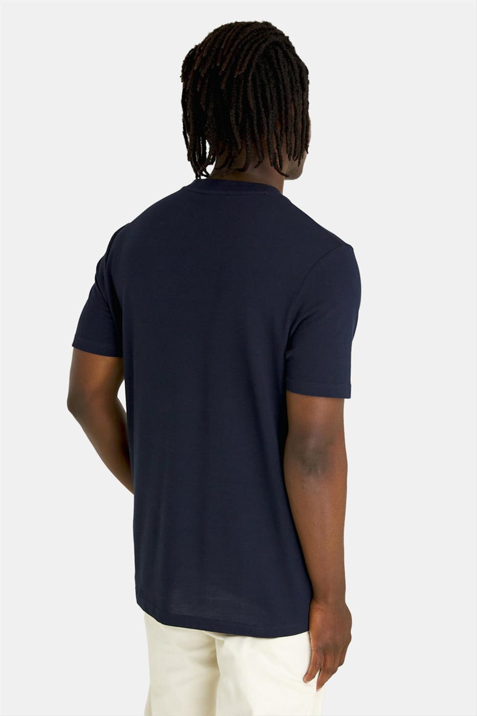 Lyle & Scott - Donkerblauwe Embroidered Logo T-shirt