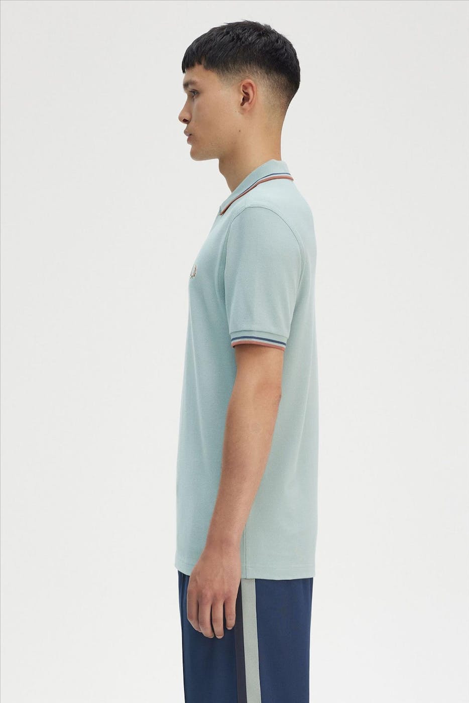 Fred Perry - Mintgroene Twin Tipped polo