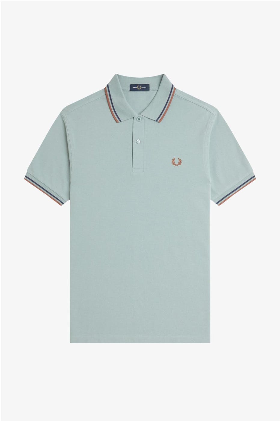 Fred Perry - Mintgroene Twin Tipped polo