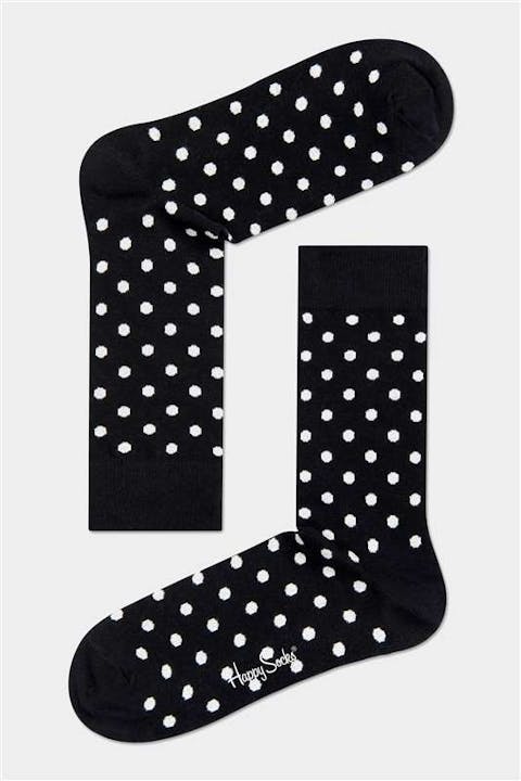 Happy Socks - Zwart-witte Essential Dot sokken, maat: 41-46