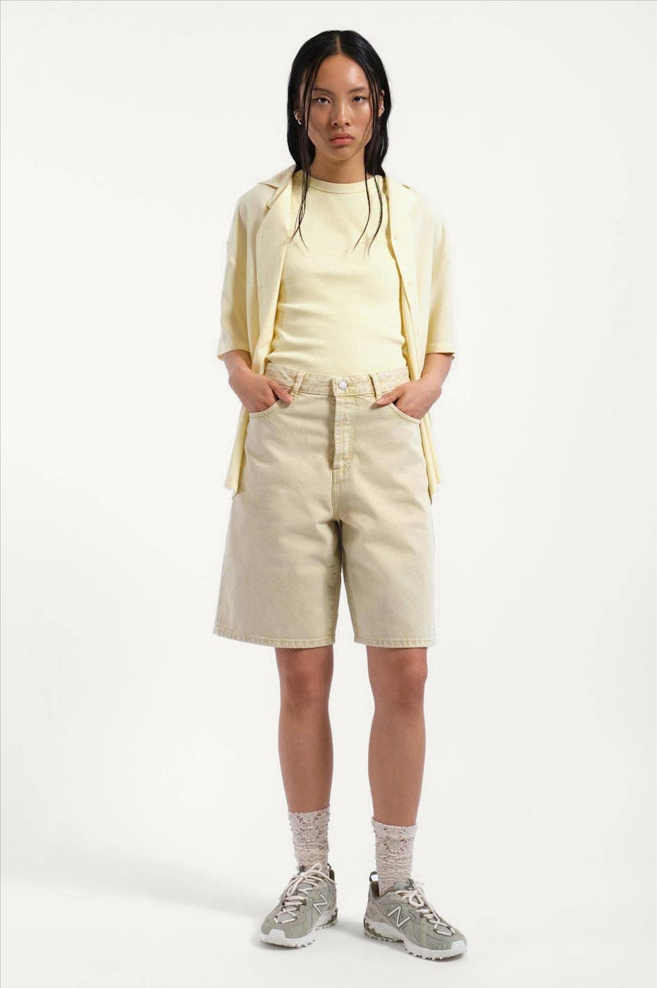 Dr. Denim - Lichtgele Bella jeansshort