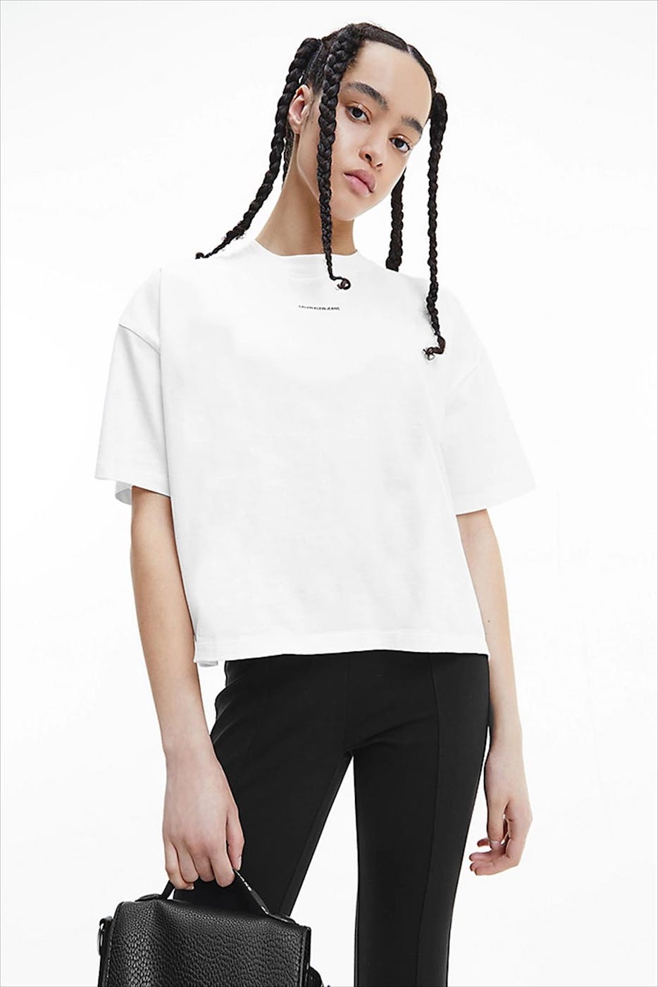 Calvin Klein Jeans - Witte Micro Logo T-shirt