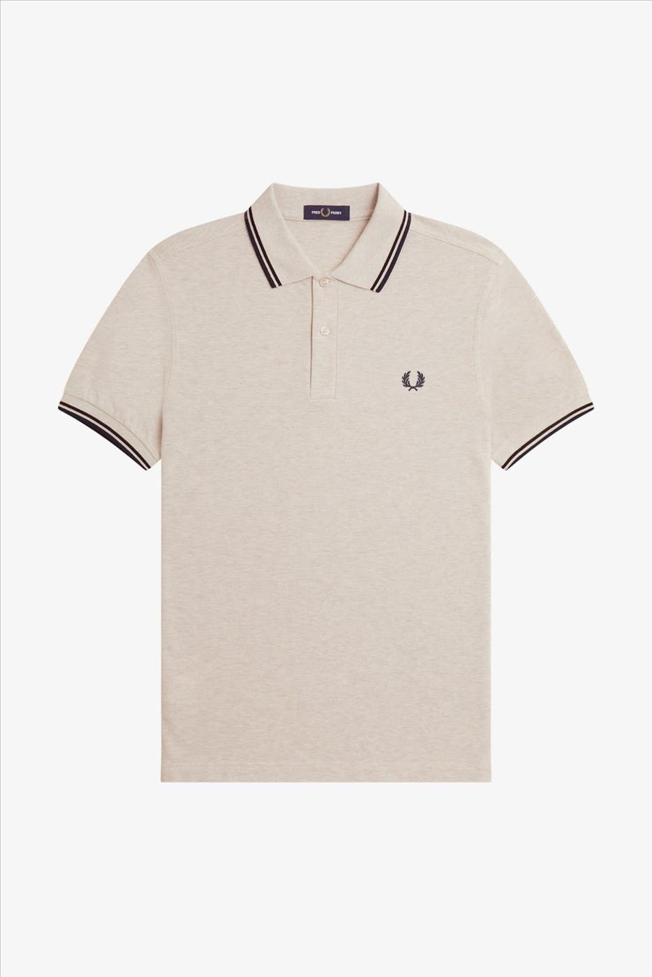 Fred Perry - Beige-Donkergrijze Twin Tipped polo