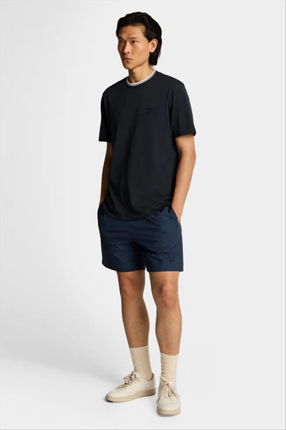 Lyle & Scott - Donkerblauwe Geo Motif zwemshort