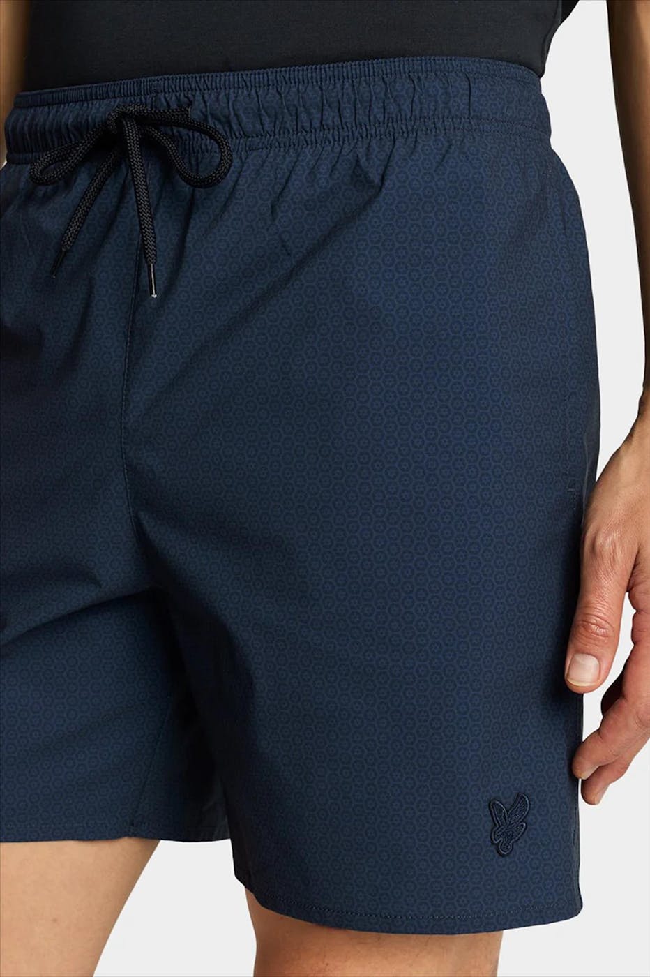 Lyle & Scott - Donkerblauwe Geo Motif zwemshort