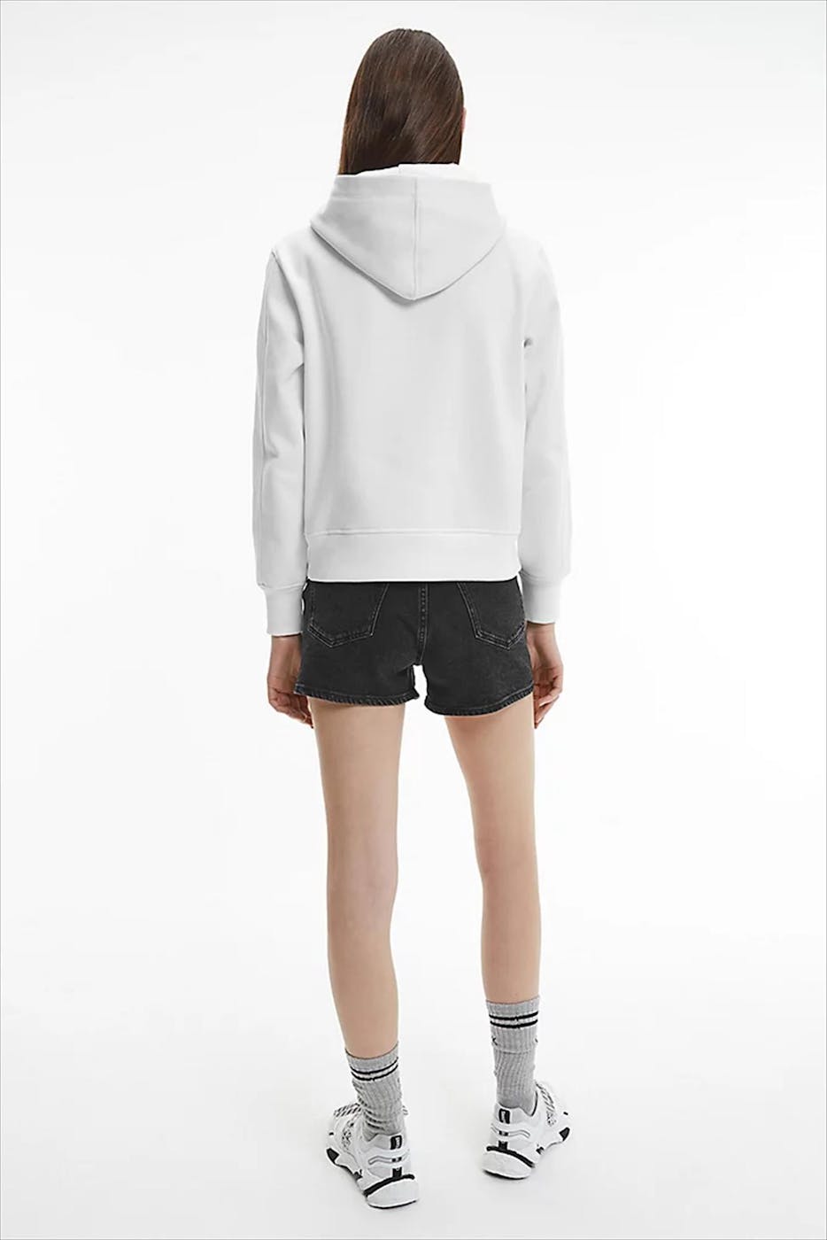 Calvin Klein Jeans - Witte placed iconic logo hoodie