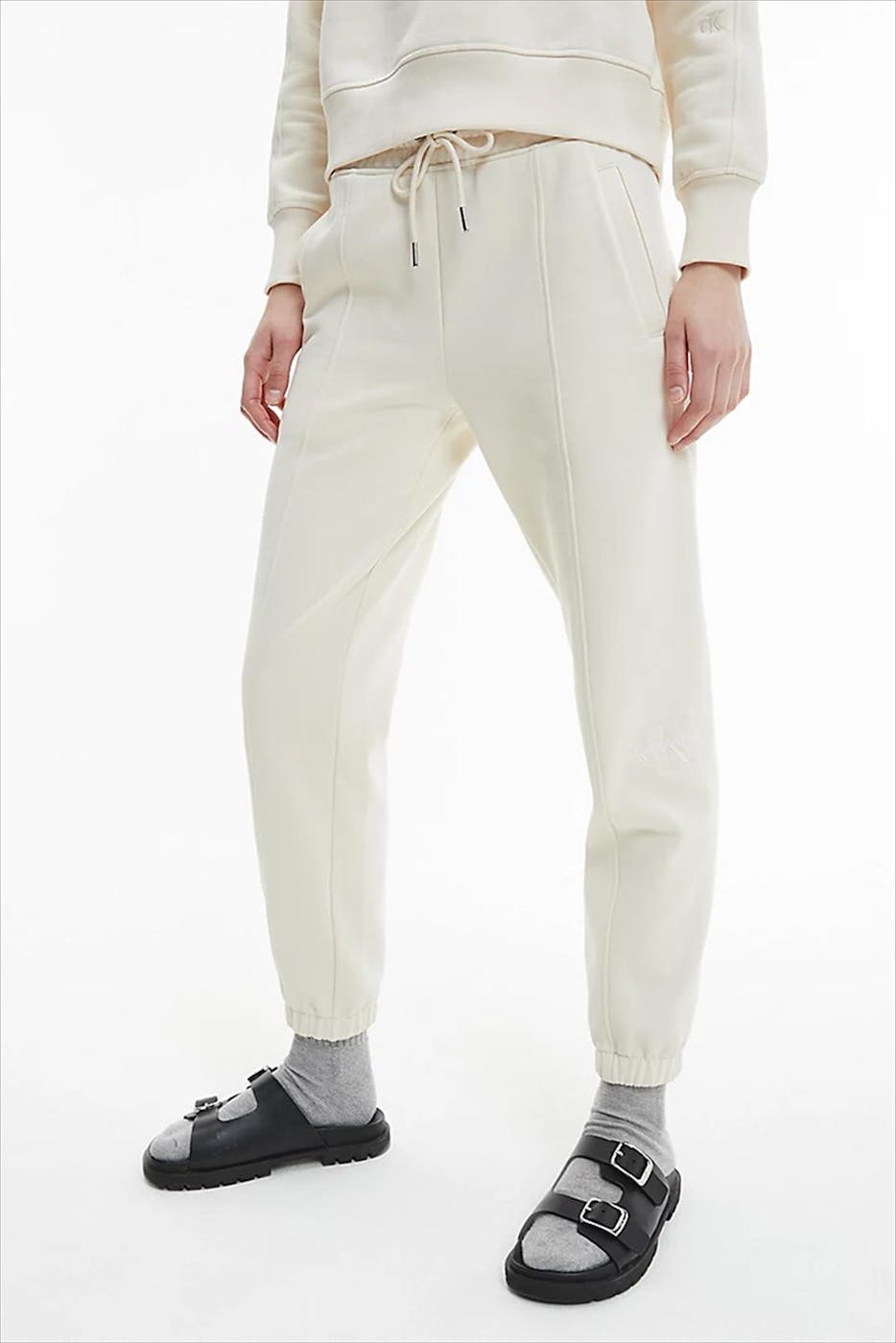 Calvin Klein Jeans - Beige placed Iconic Logo jogging pant