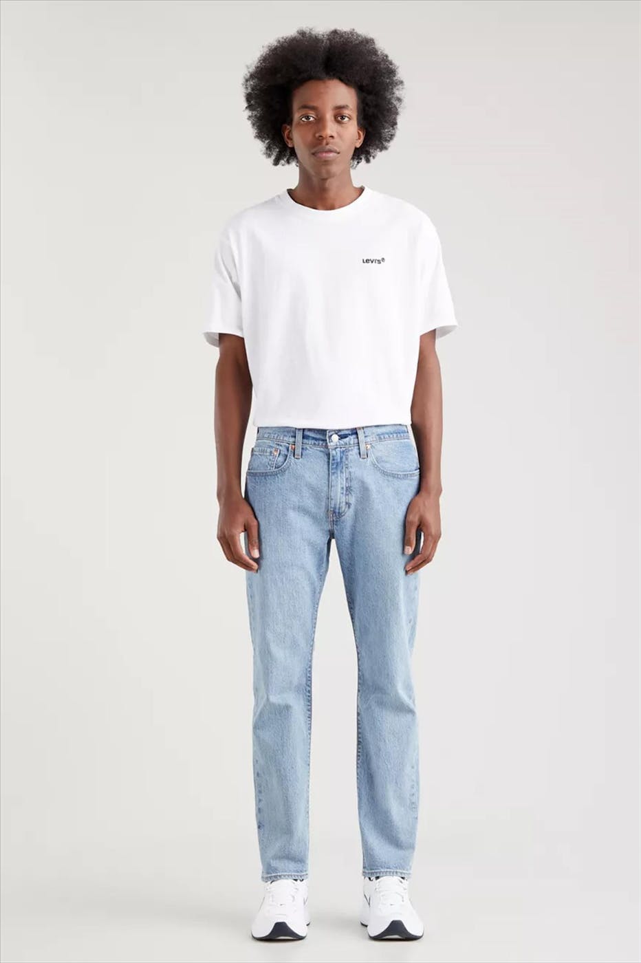 Levi's - Lichtblauwe 502 straight tapered jeans