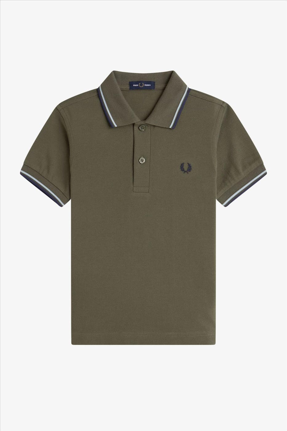 Fred Perry - Olijfgroene Twin Tipped polo