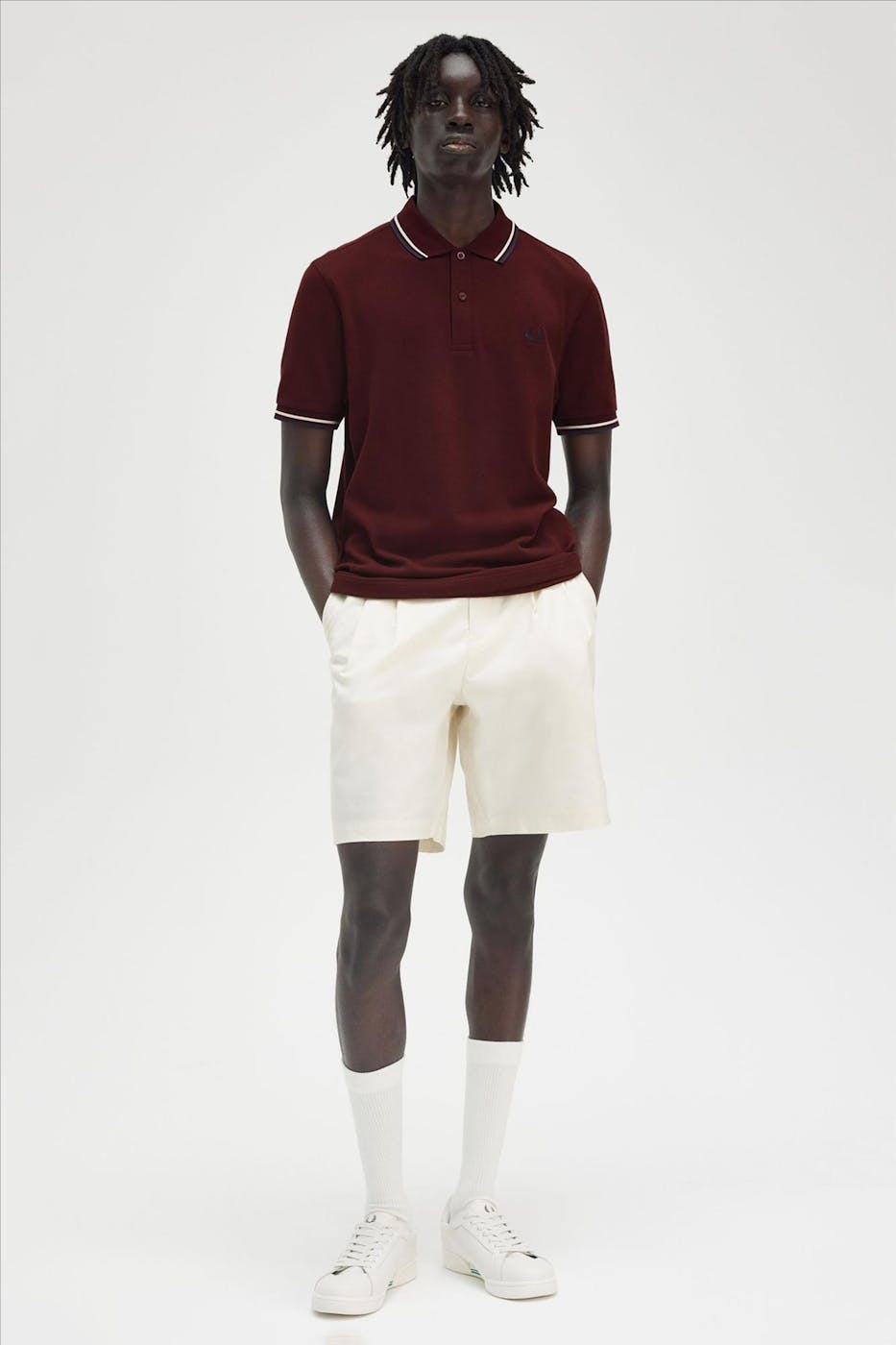 Fred Perry - Bordeaux Twin Tpped polo