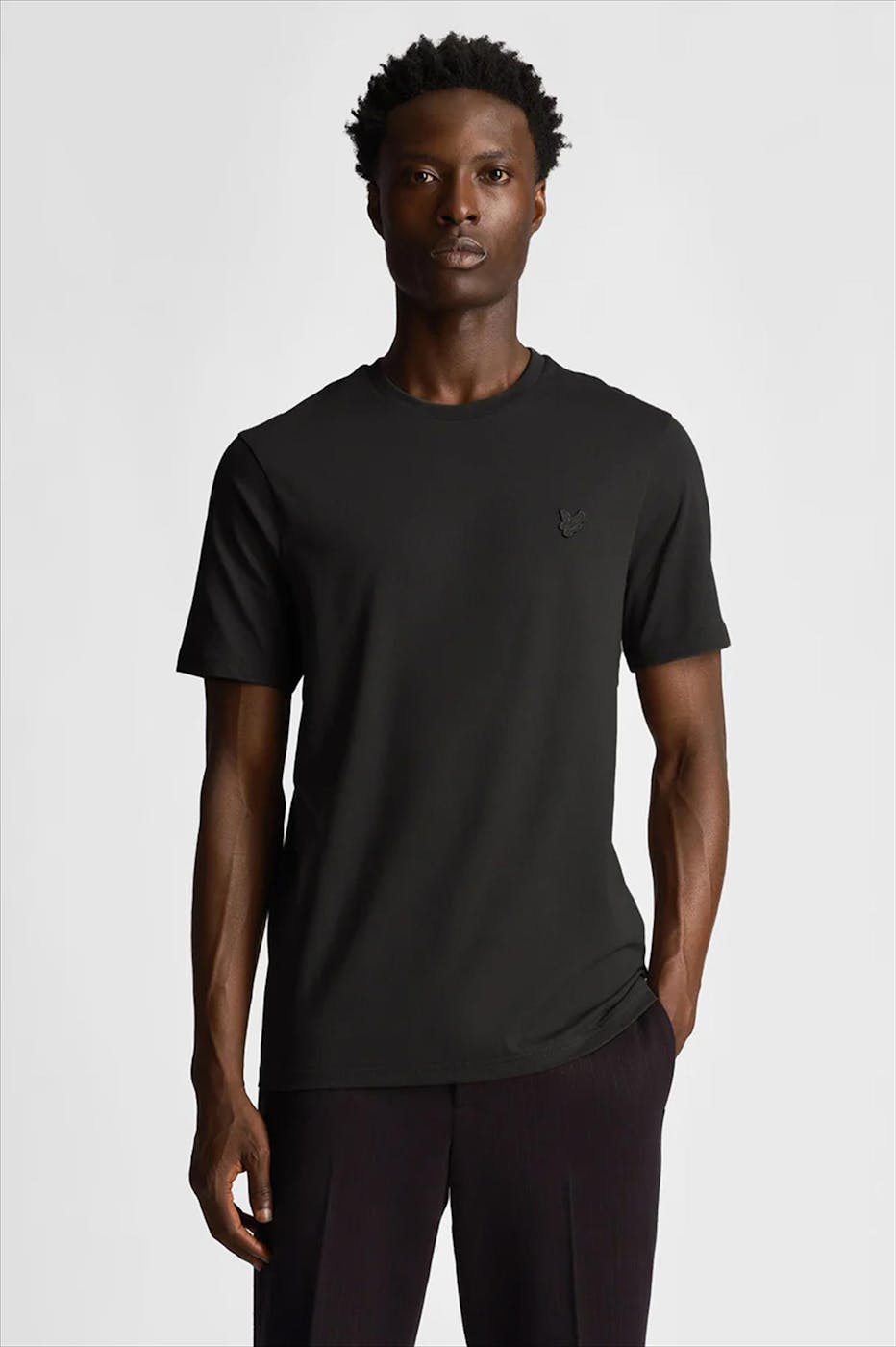 Lyle & Scott - Zwarte Tonal Eagle T-shirt