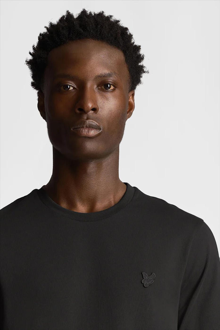 Lyle & Scott - Zwarte Tonal Eagle T-shirt