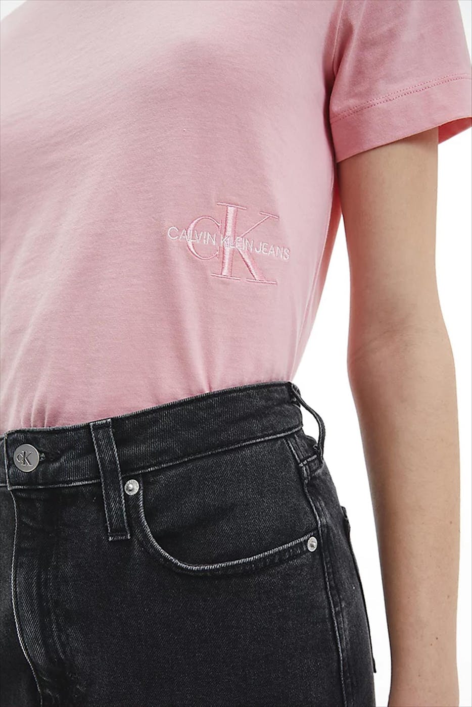 Calvin Klein Jeans - Roze placed Iconic Logo T-shirt