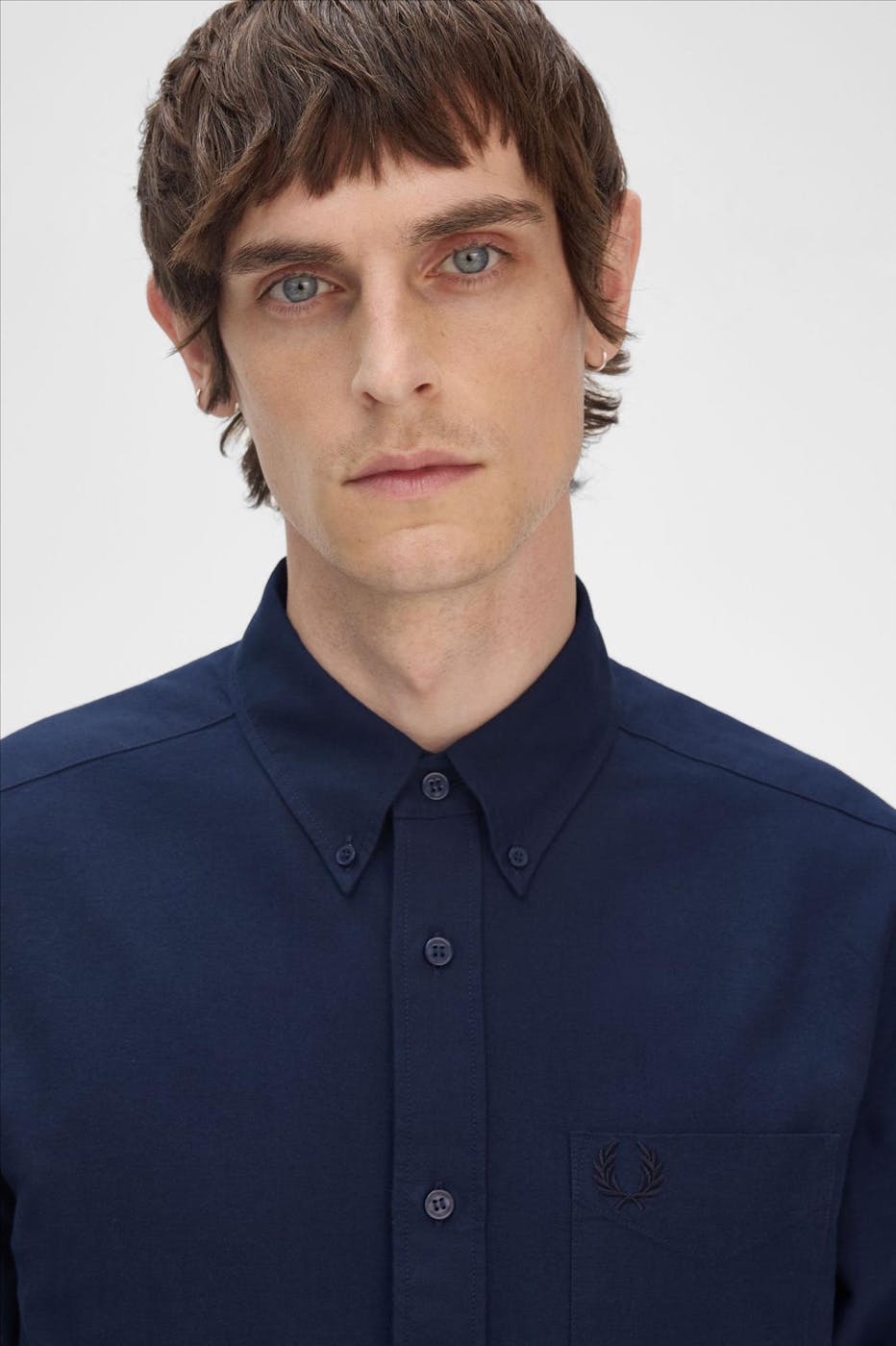 Fred Perry - Donkerblauw Oxford hemd