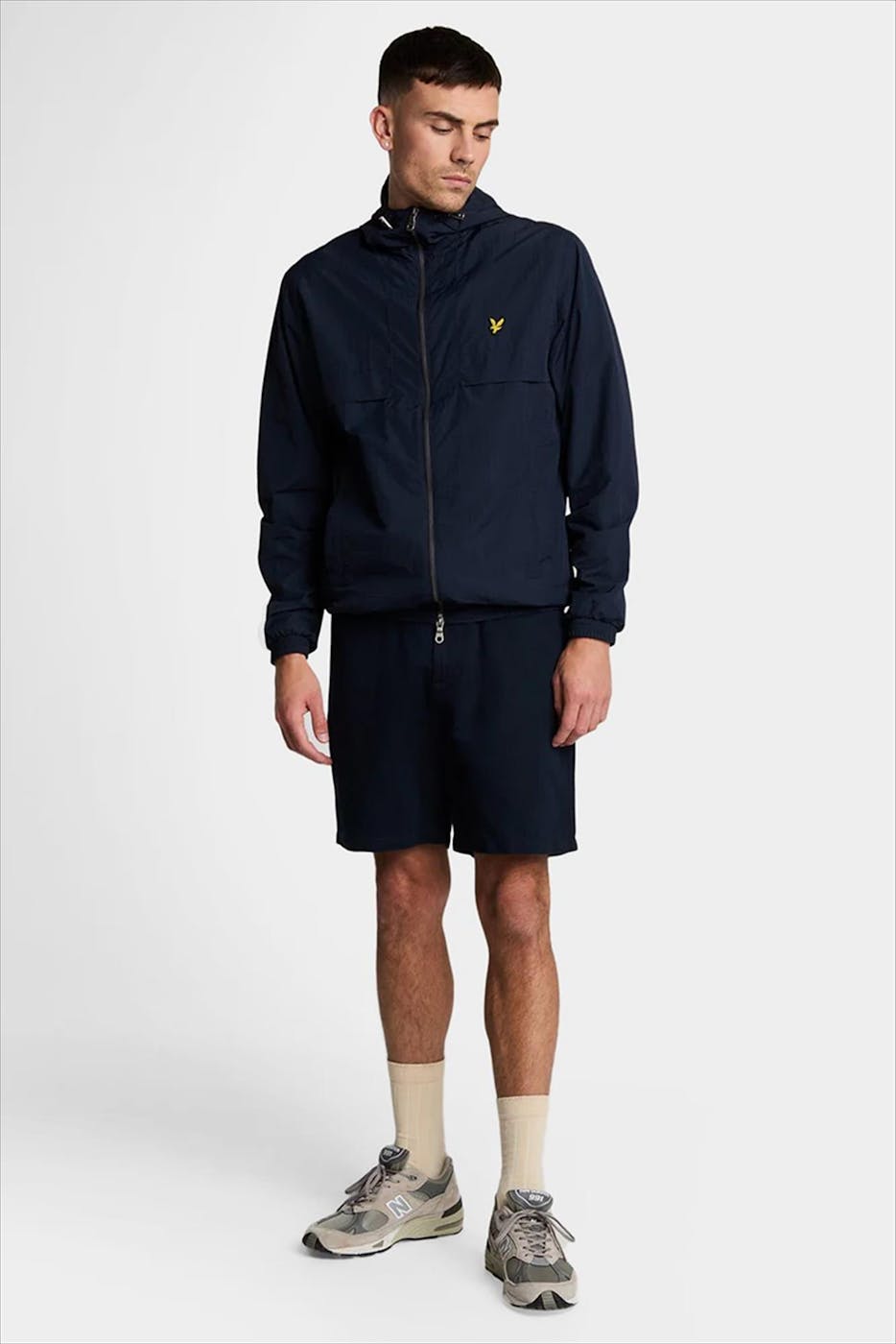 Lyle & Scott - Donkerblauwe Linen Blend short