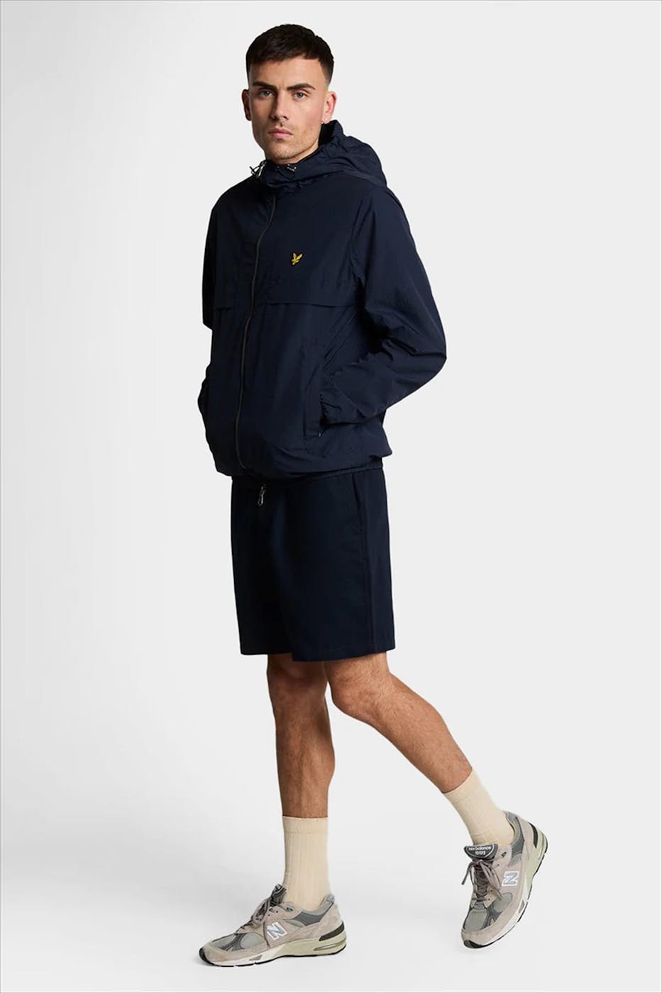 Lyle & Scott - Donkerblauwe Linen Blend short