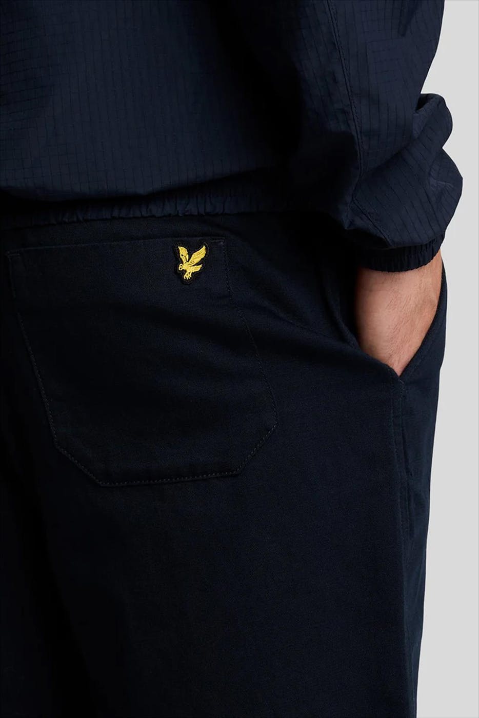 Lyle & Scott - Donkerblauwe Linen Blend short