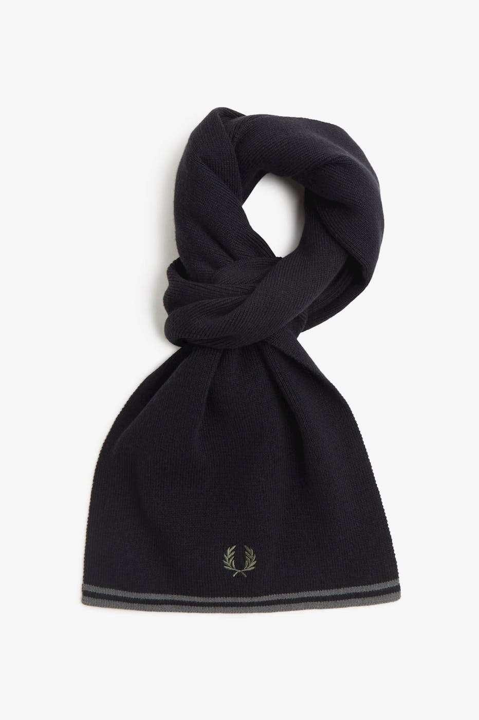 Fred Perry - Zwarte Twin Tipped sjaal