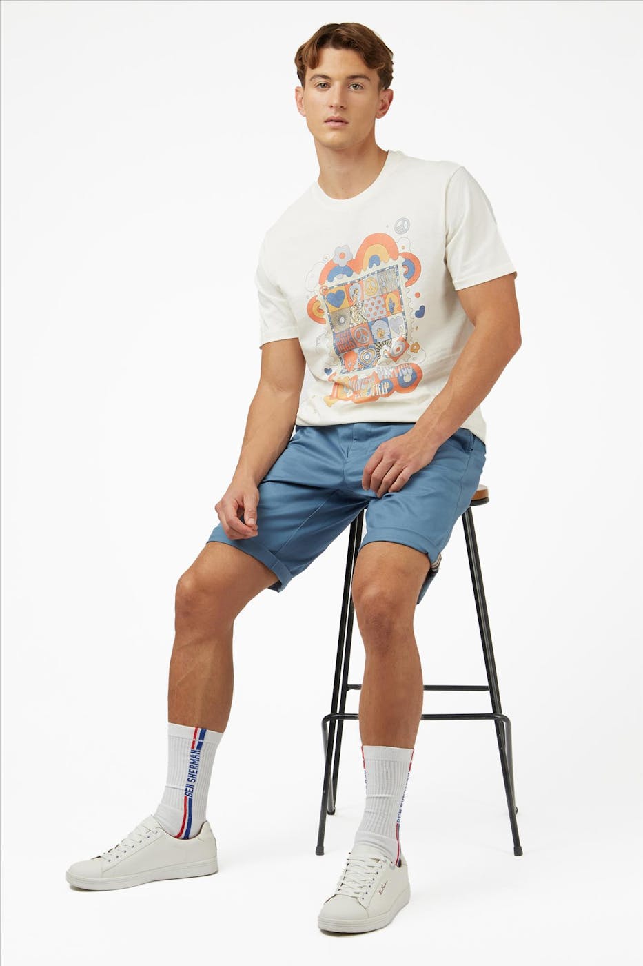 Ben Sherman - Lichtblauwe Original chino short