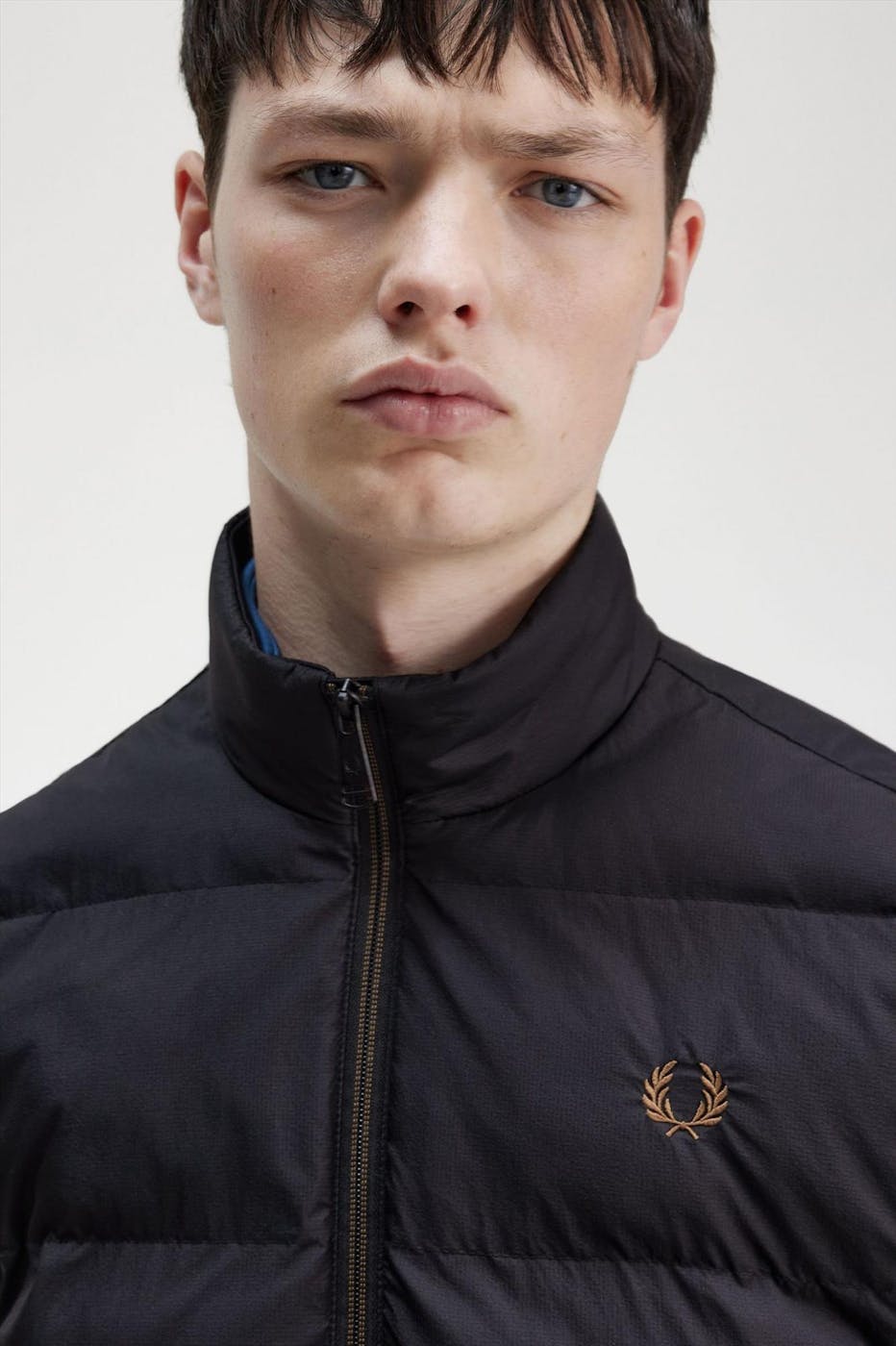 Fred Perry - Zwarte Insulated jas