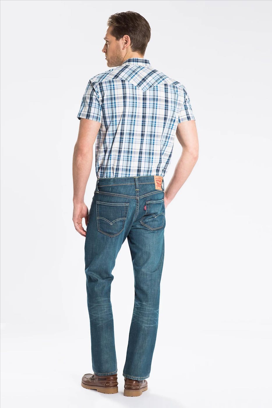 Levi's - Beigeblauwe 527 bootcut jeans