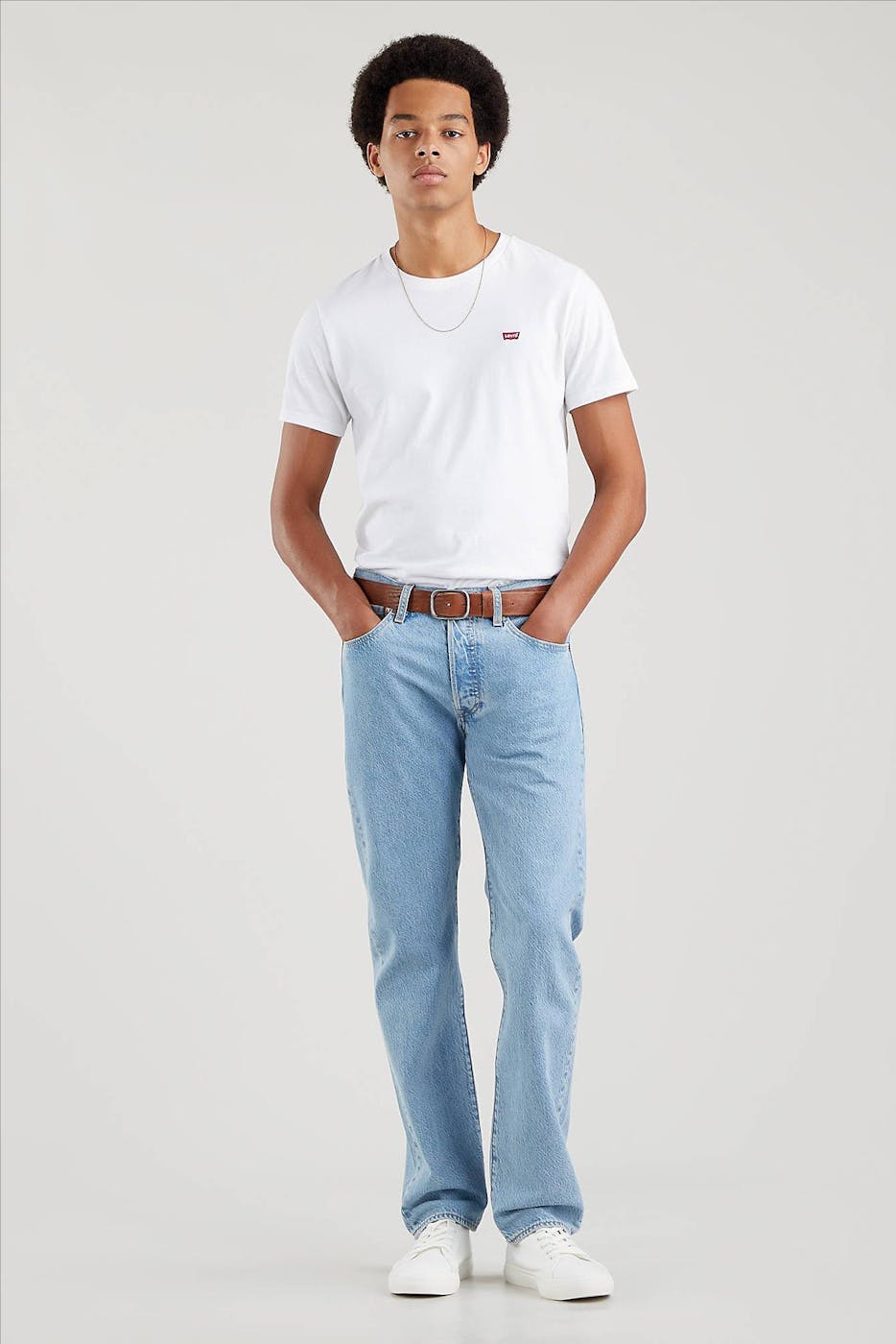 Levi's - Lichtblauwe 501 Original straight jeans