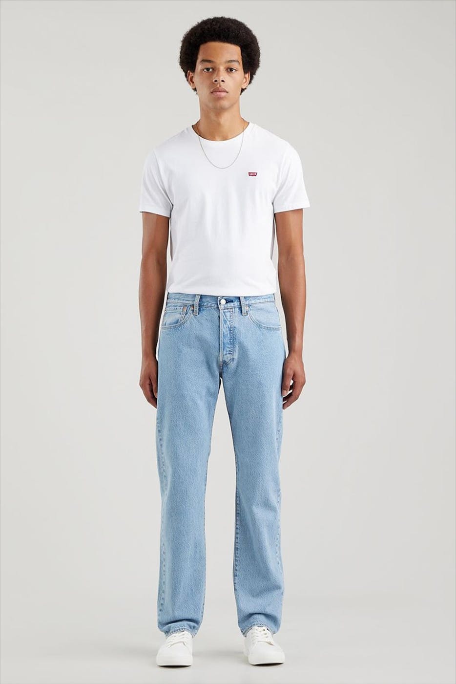 Levi's - Lichtblauwe 501 Original straight jeans