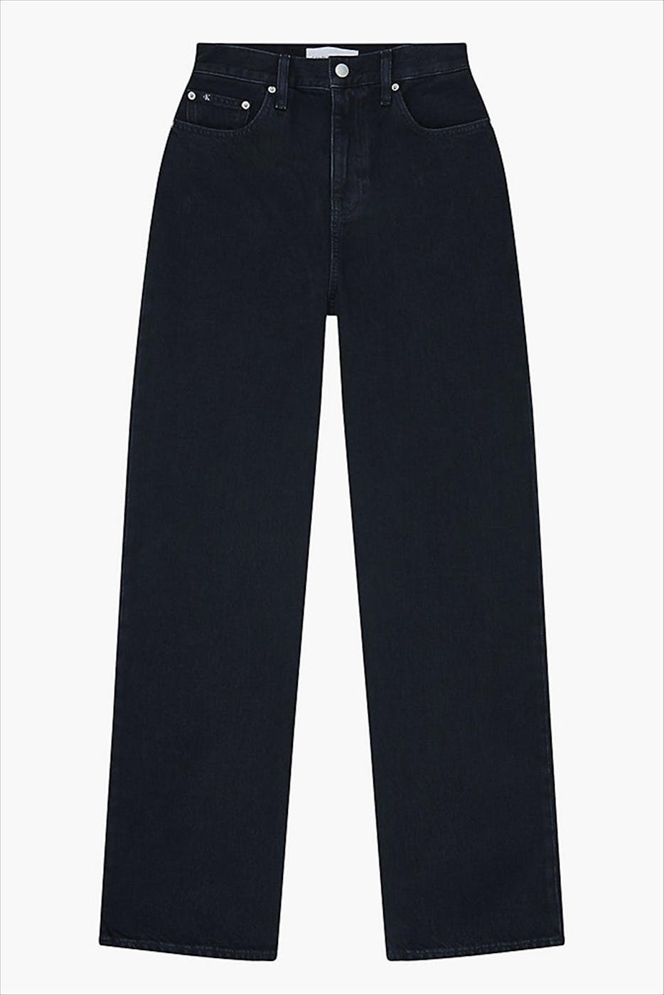 Calvin Klein Jeans - Zwarte High Rise Relaxed wide jeans