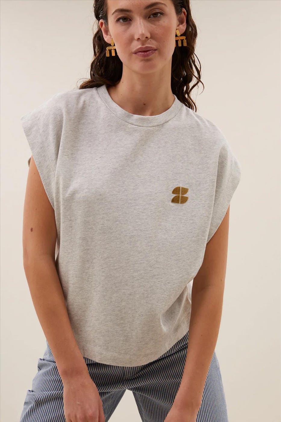 BY BAR - Grijze Mason Heavy Flame T-shirt