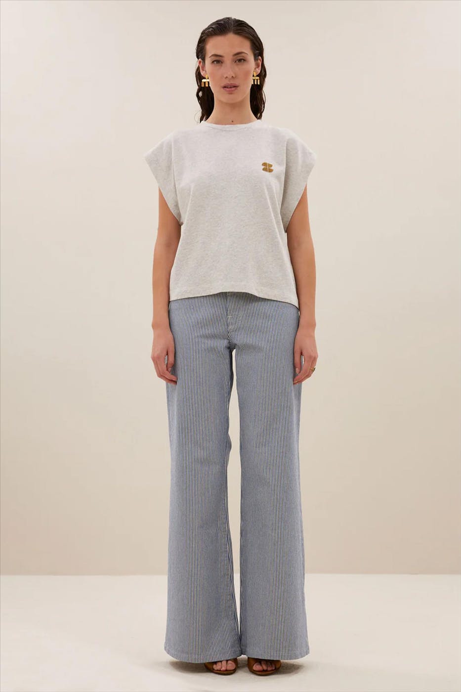 BY BAR - Grijze Mason Heavy Flame T-shirt