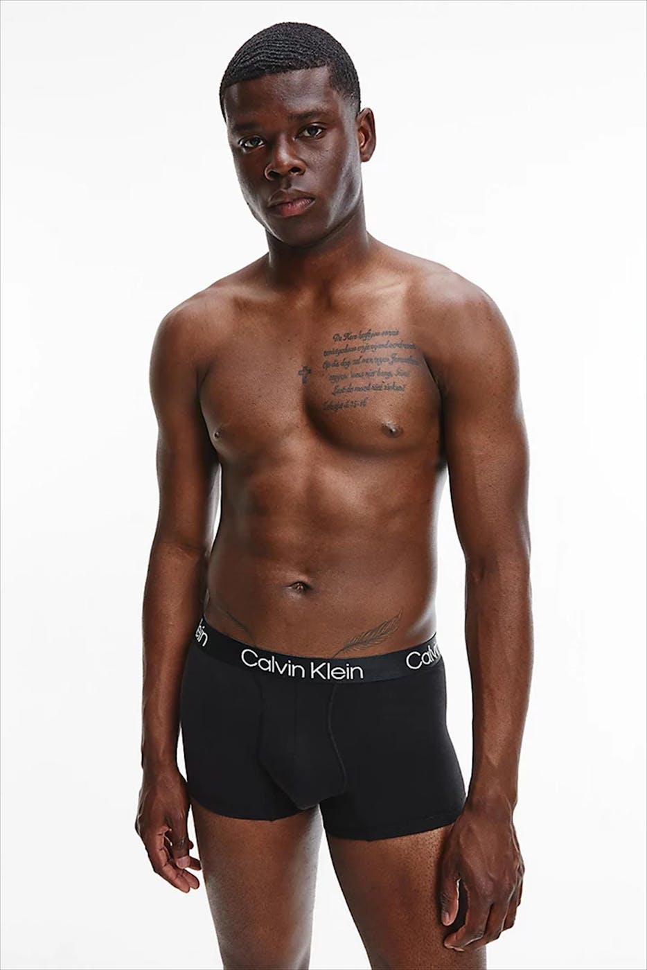Calvin Klein Underwear - Wit-grijs-zwarte 3-pack Cotton Stretch Trunk Boxershorts