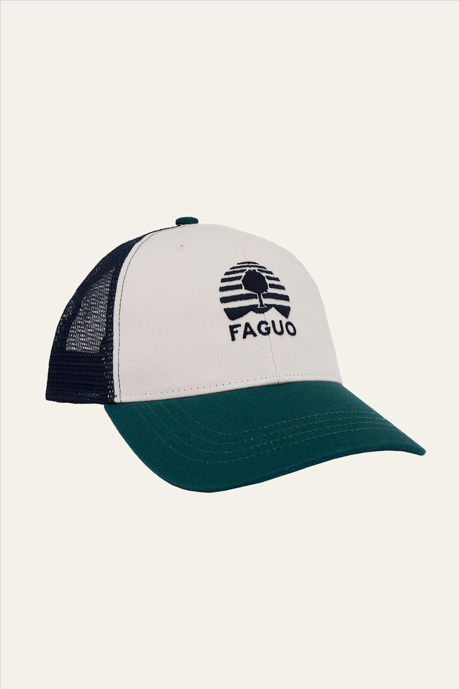 Faguo - Donkergroen-Donkerblauwe Trucker pet