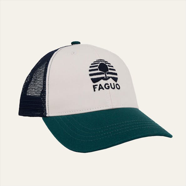 Faguo - Donkergroen-Donkerblauwe Trucker pet