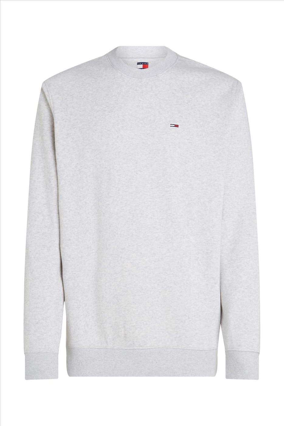 Tommy Jeans - Lichtgrijze Regular Flag sweater