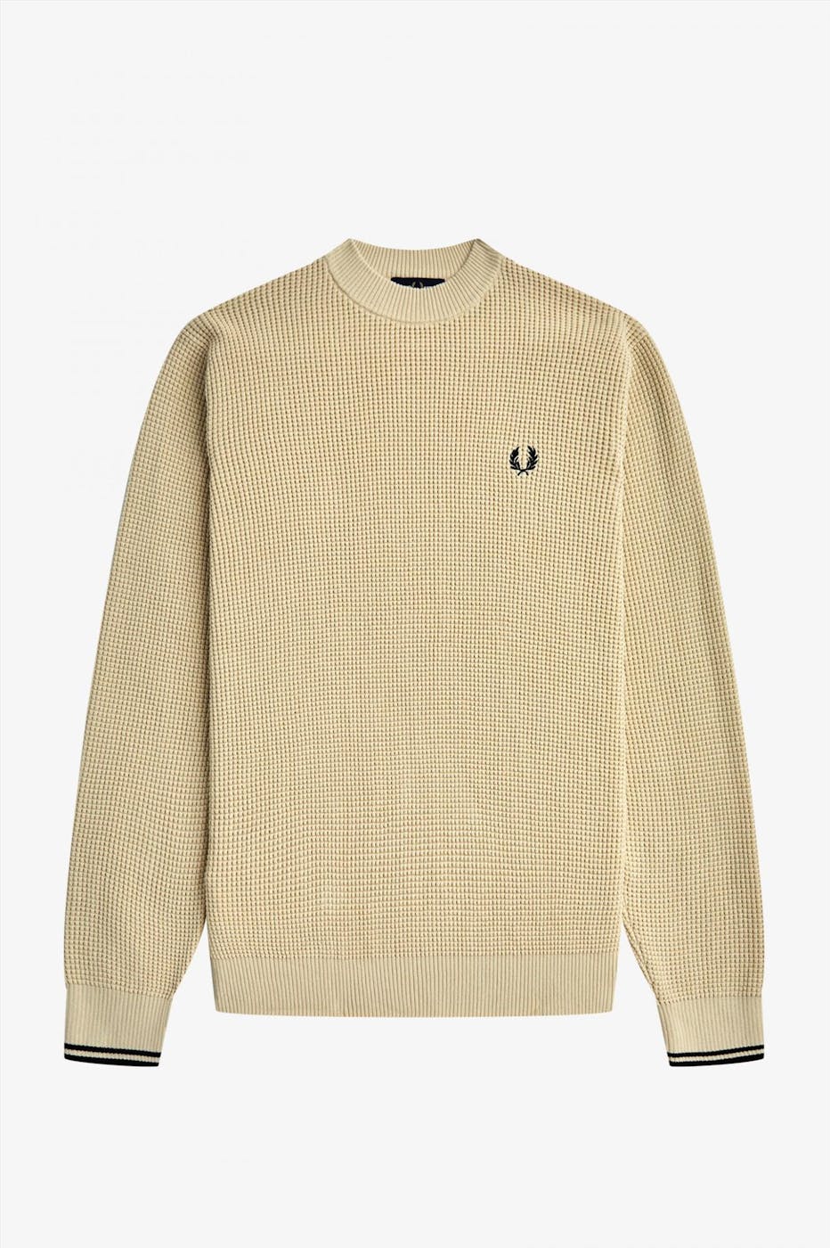 Fred Perry - Beige Waffle Stitch trui