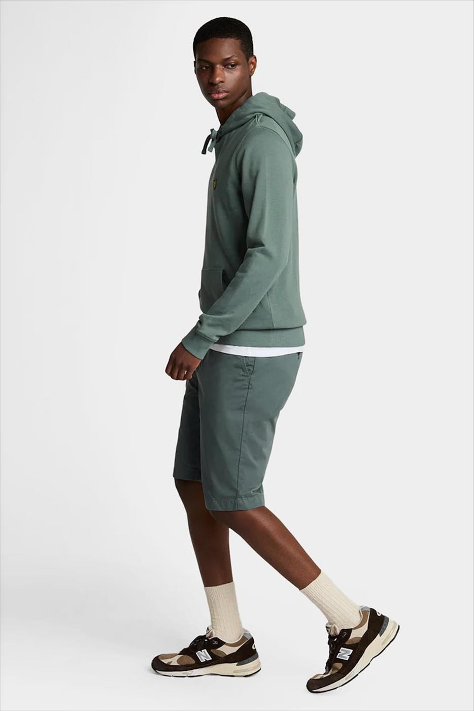 Lyle & Scott - Grijsgroene Chino short