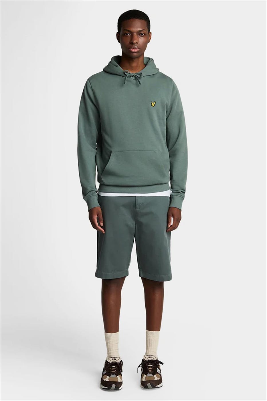 Lyle & Scott - Grijsgroene Chino short