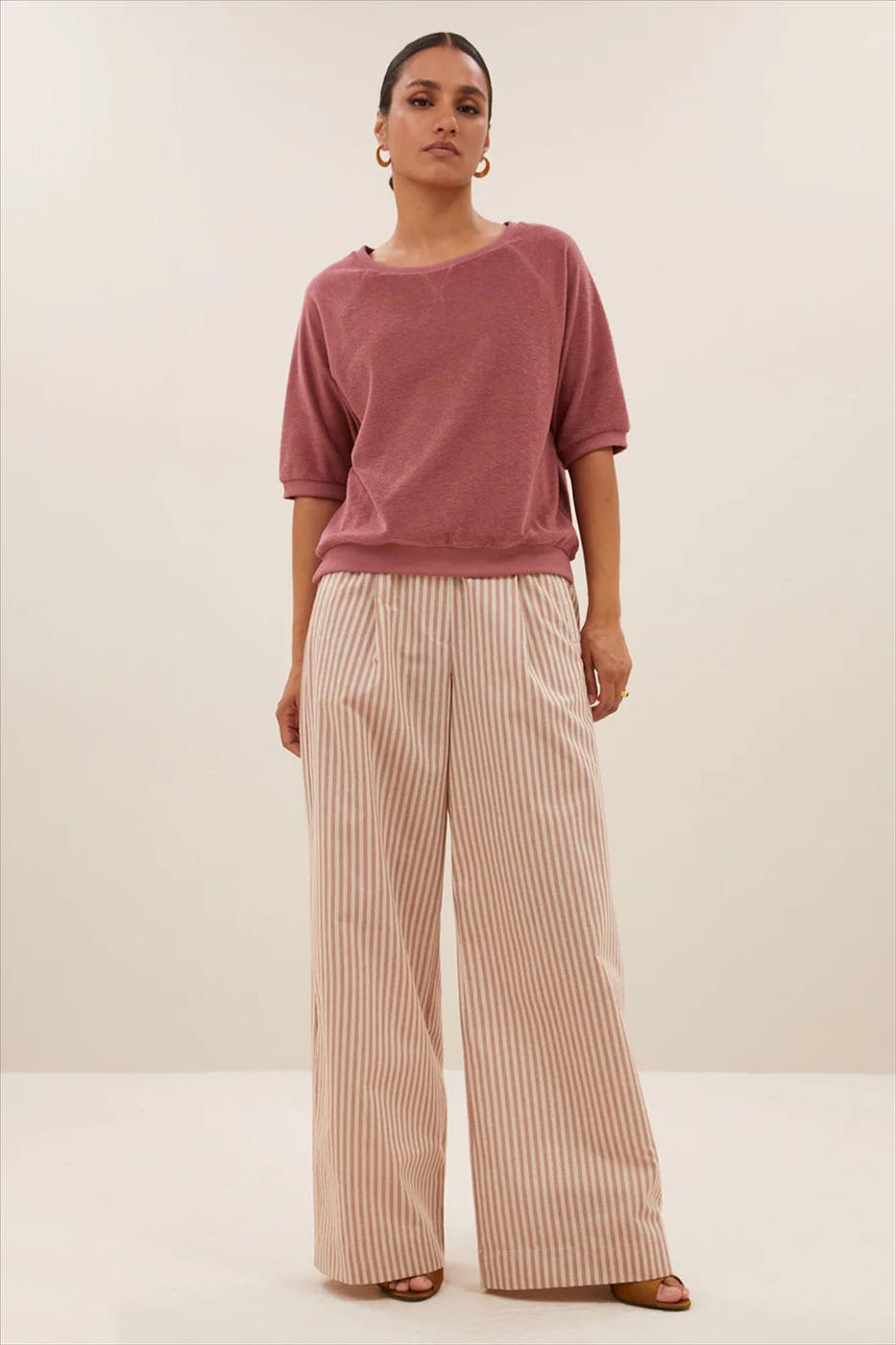 BY BAR - Rozebruine Neva Slub sweater