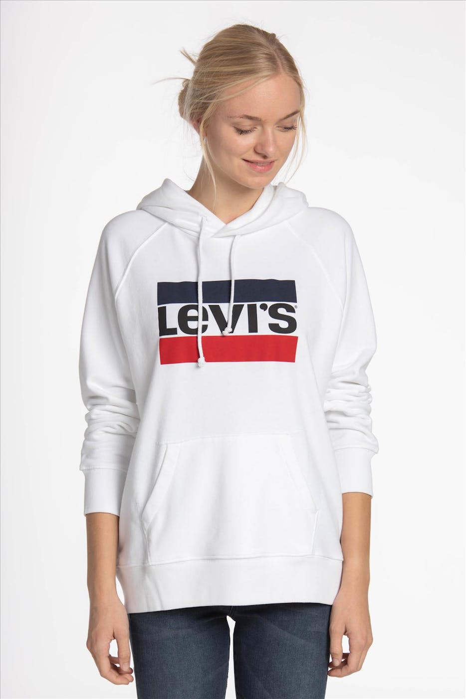 Levi's - Witte Sportswear Logo sweater met kap