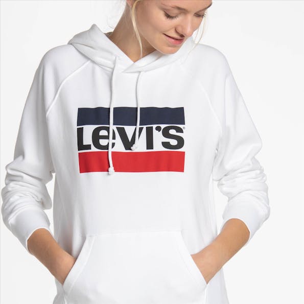 Levi's - Witte Sportswear Logo sweater met kap