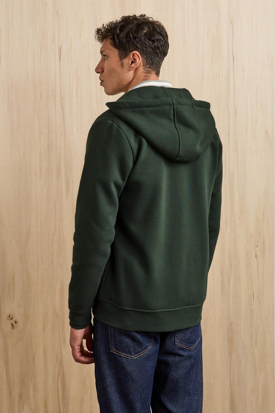 Faguo - Donkergroene Mesnil zip hoodie