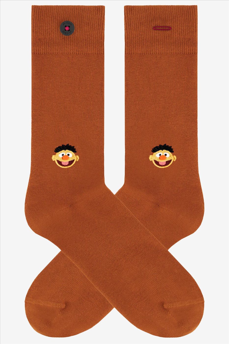 A'dam - Ecru-Bruine Sesame Street 2-pack giftbox sokken, maat: 41-46