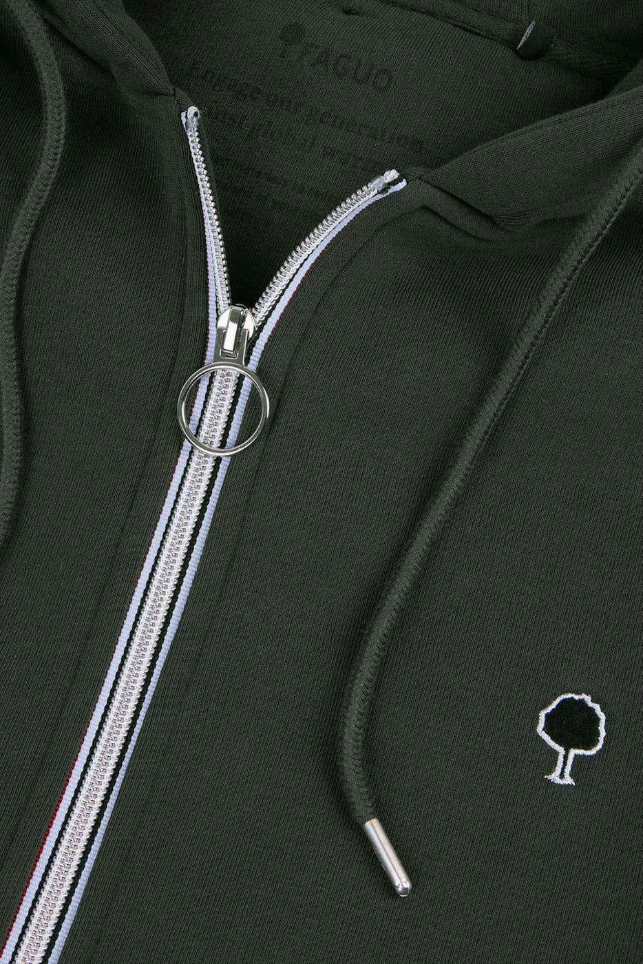 Faguo - Donkergroene Mesnil zip hoodie
