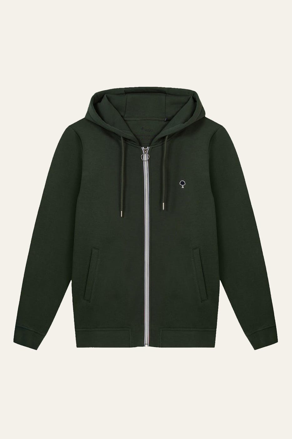 Faguo - Donkergroene Mesnil zip hoodie
