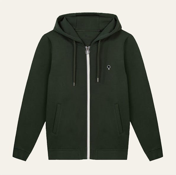 Faguo - Donkergroene Mesnil zip hoodie