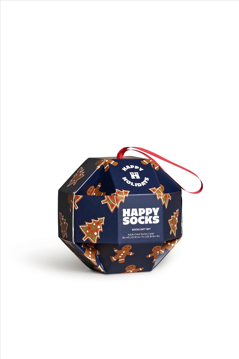 Happy Socks - Donkerblauwe Gingerbread Cookies gift set sokken, maat: 41-46