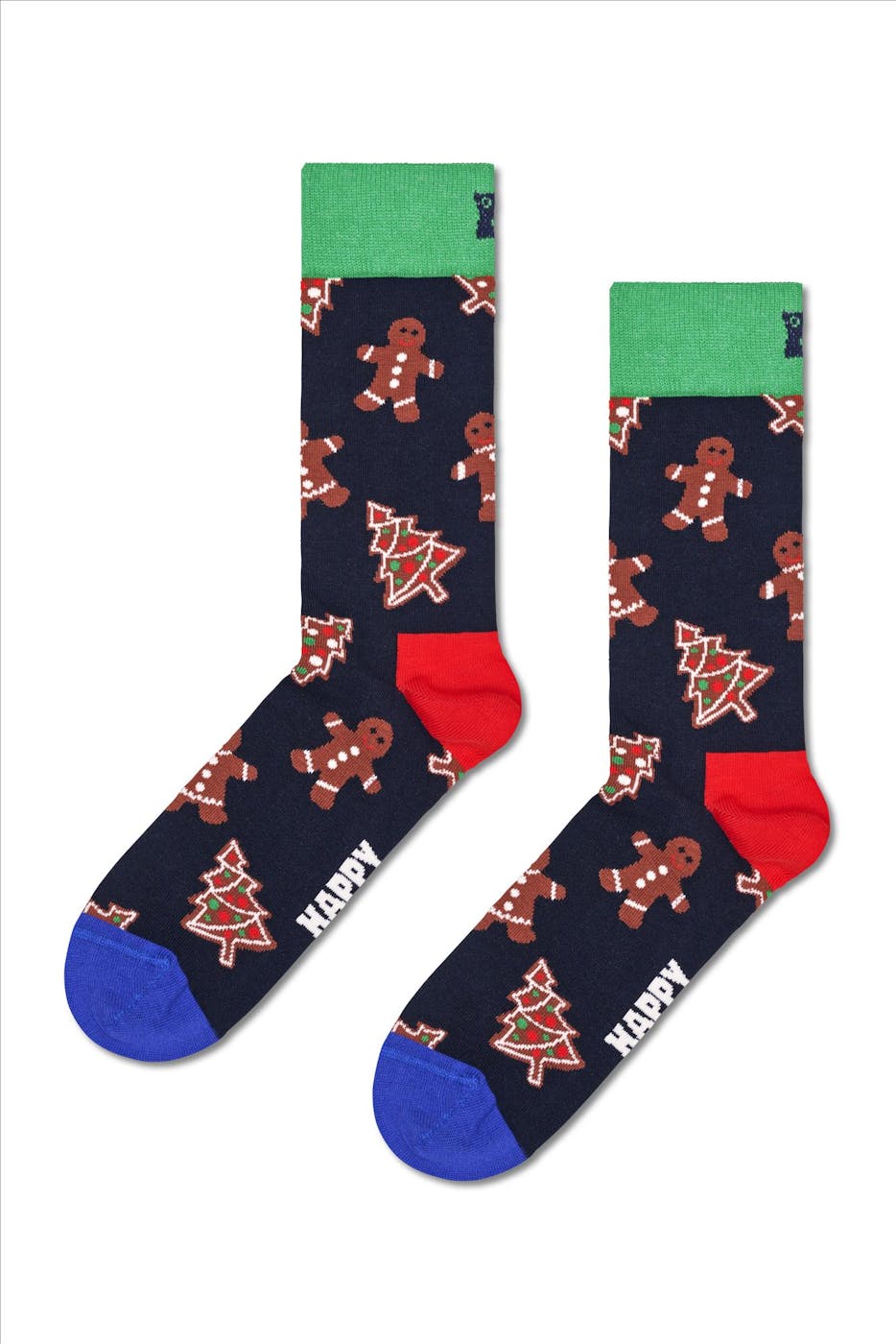 Happy Socks - Donkerblauwe Gingerbread Cookies gift set sokken, maat: 41-46