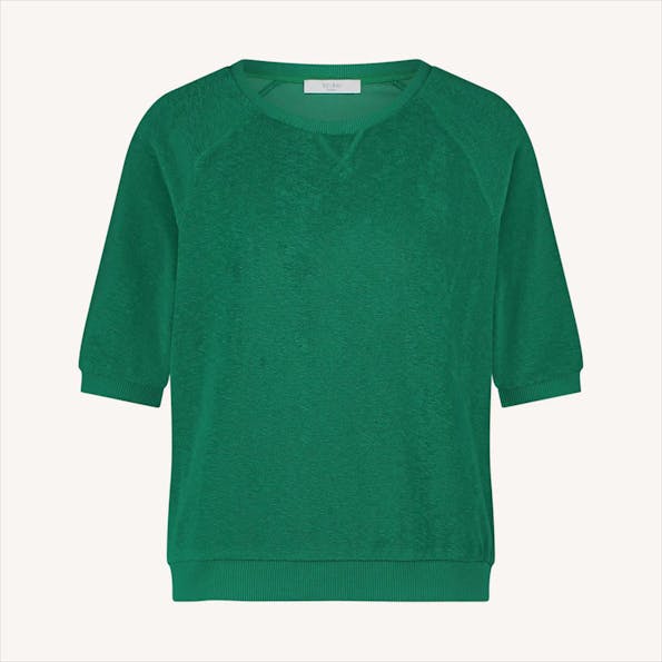 BY BAR - Groene Neva Slub sweater